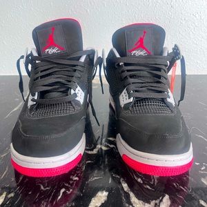 2012 Air Jordan 4 Retro Bred Black Red Size Men 14 Barely Worn!!